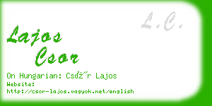 lajos csor business card